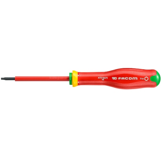 PROTWIST Isolated 1000 Volt TORX screwdriver side
 Tournevis PROTWIST TORX isolé 1000 Volts vue de côté