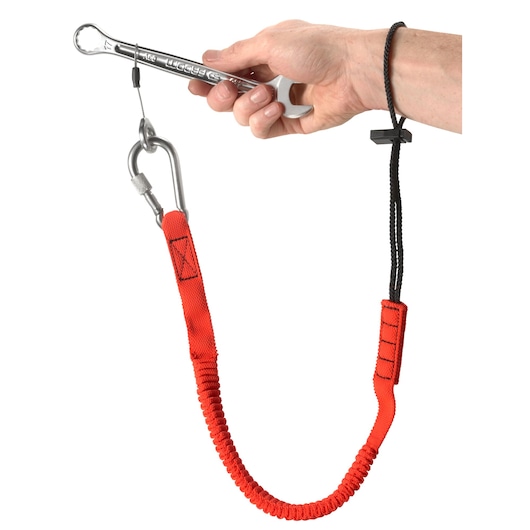 1.2 m Strap, Wrist Loop and 80mm Stainless Steel Snap Hook With Screw Safety Lock System