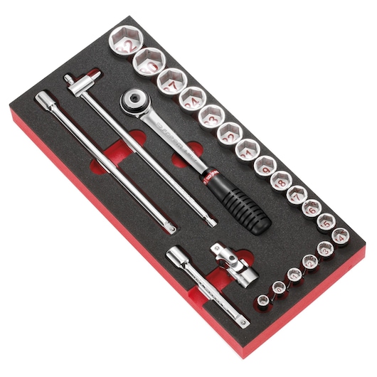 1/2" socket set, foam module